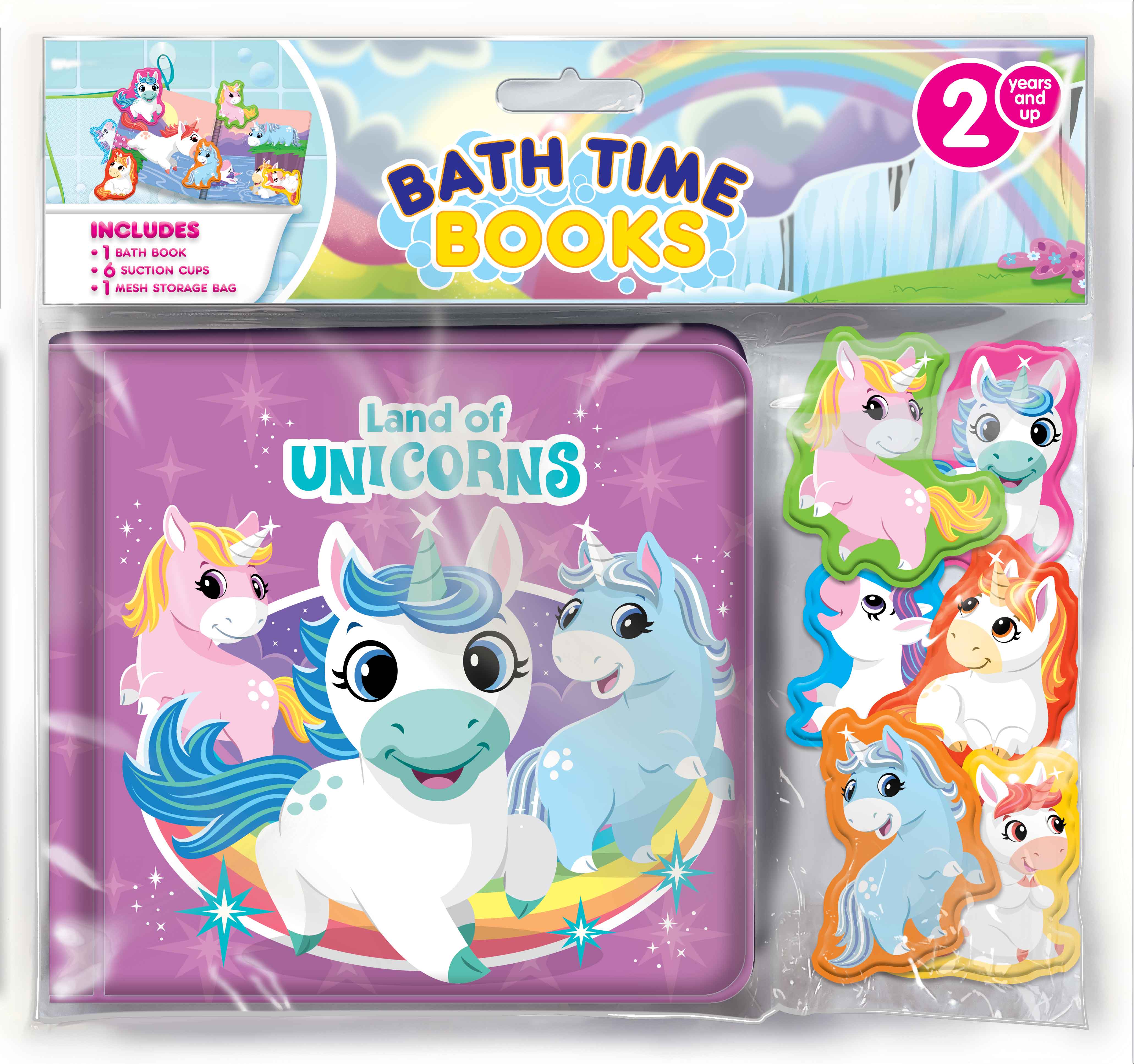 Unicorn bath books, water proof books – Phidal