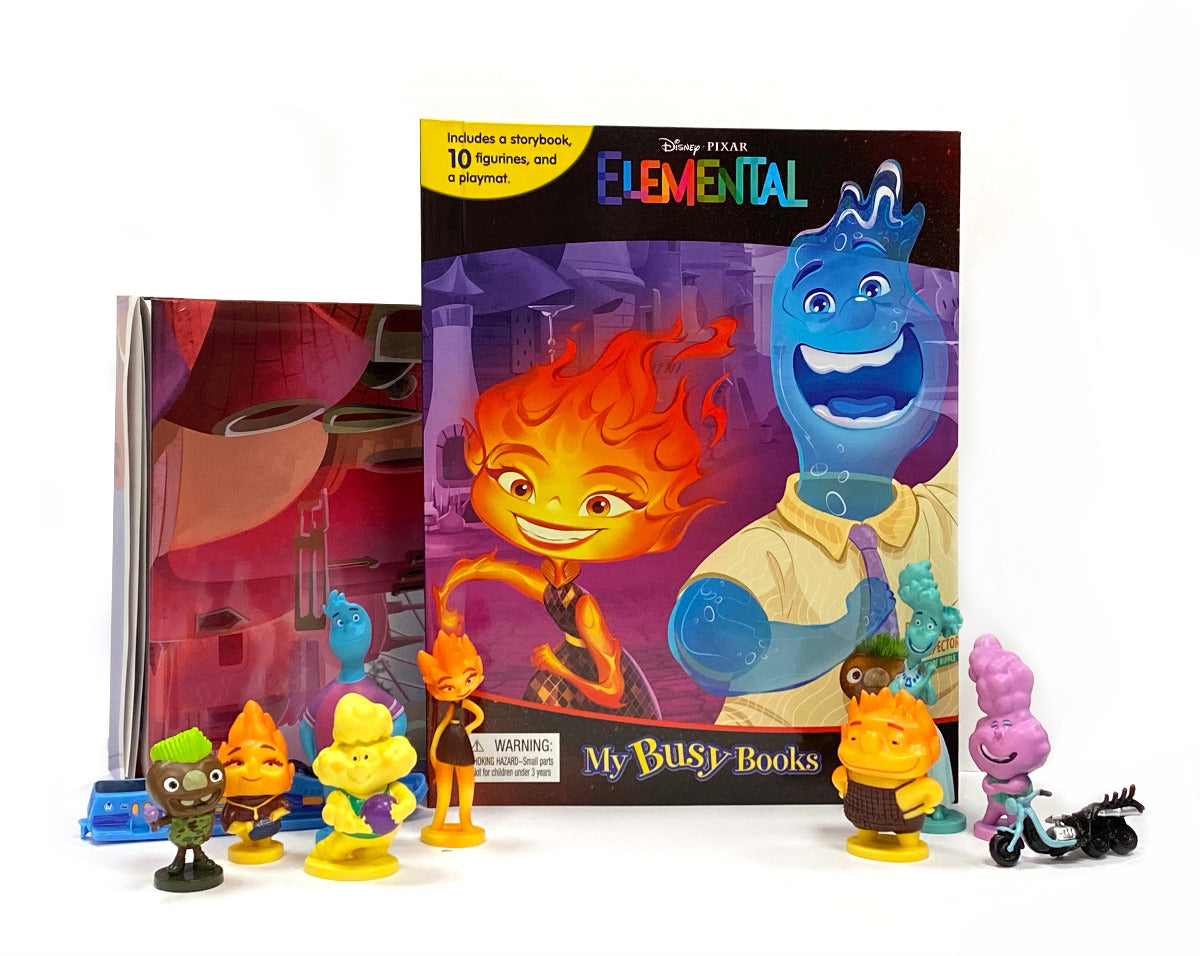 Pixar Elemental, Elemental figurines, Elemental Book – Phidal
